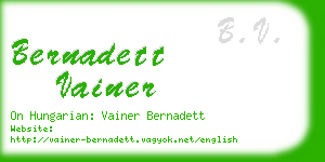 bernadett vainer business card